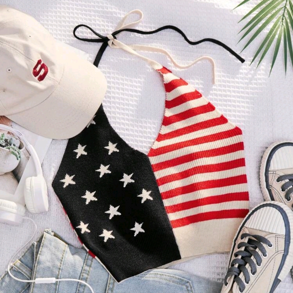 Flag crop top